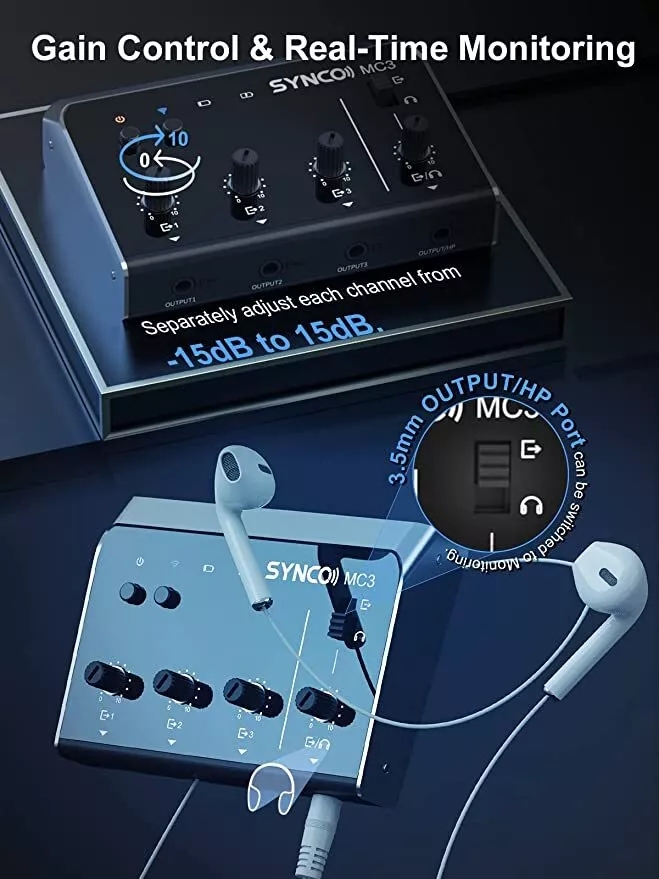Synco MC3 Lite Audio Mixer 4 C - Photography Videos Free review and price