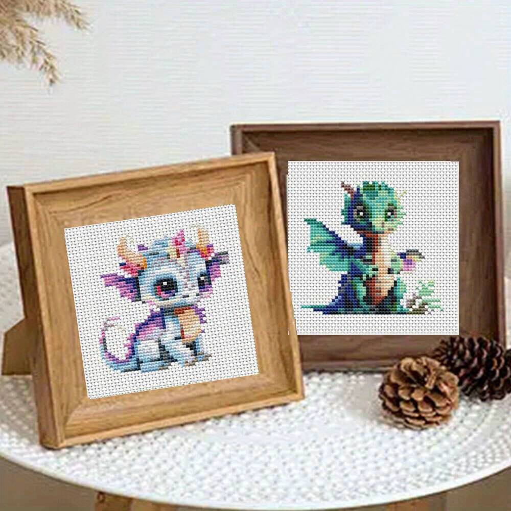 12Pcs Dragon Cross Stitch 11CT - Photography Geometry review and price