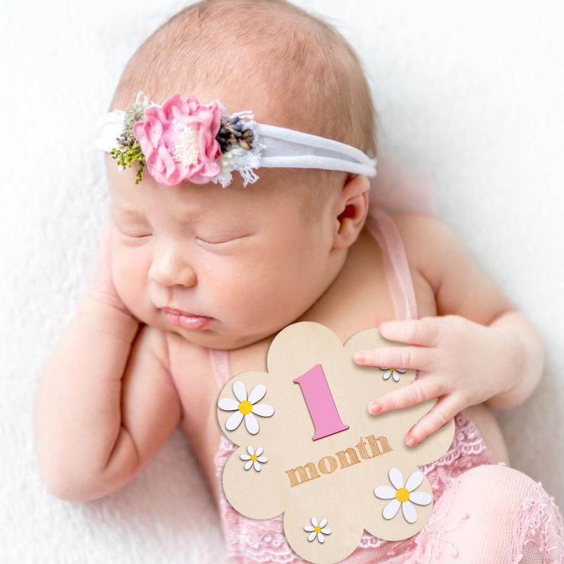 [J] Wooden Baby Monthly Milest - Photography Cheat Sheet review and price
