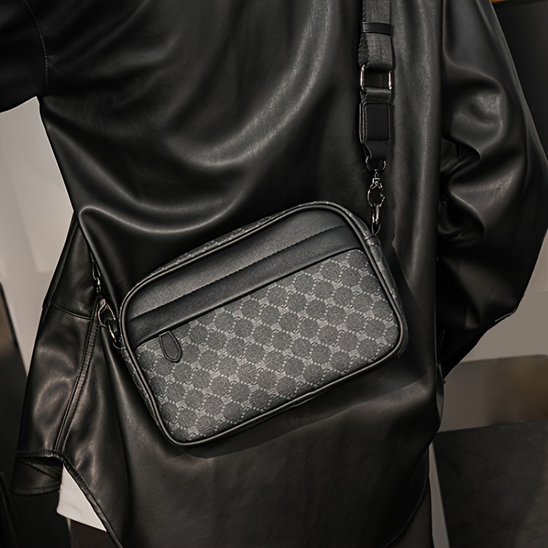 Men Classic Print PU Crossbody - Camera Wrist Strap review and price